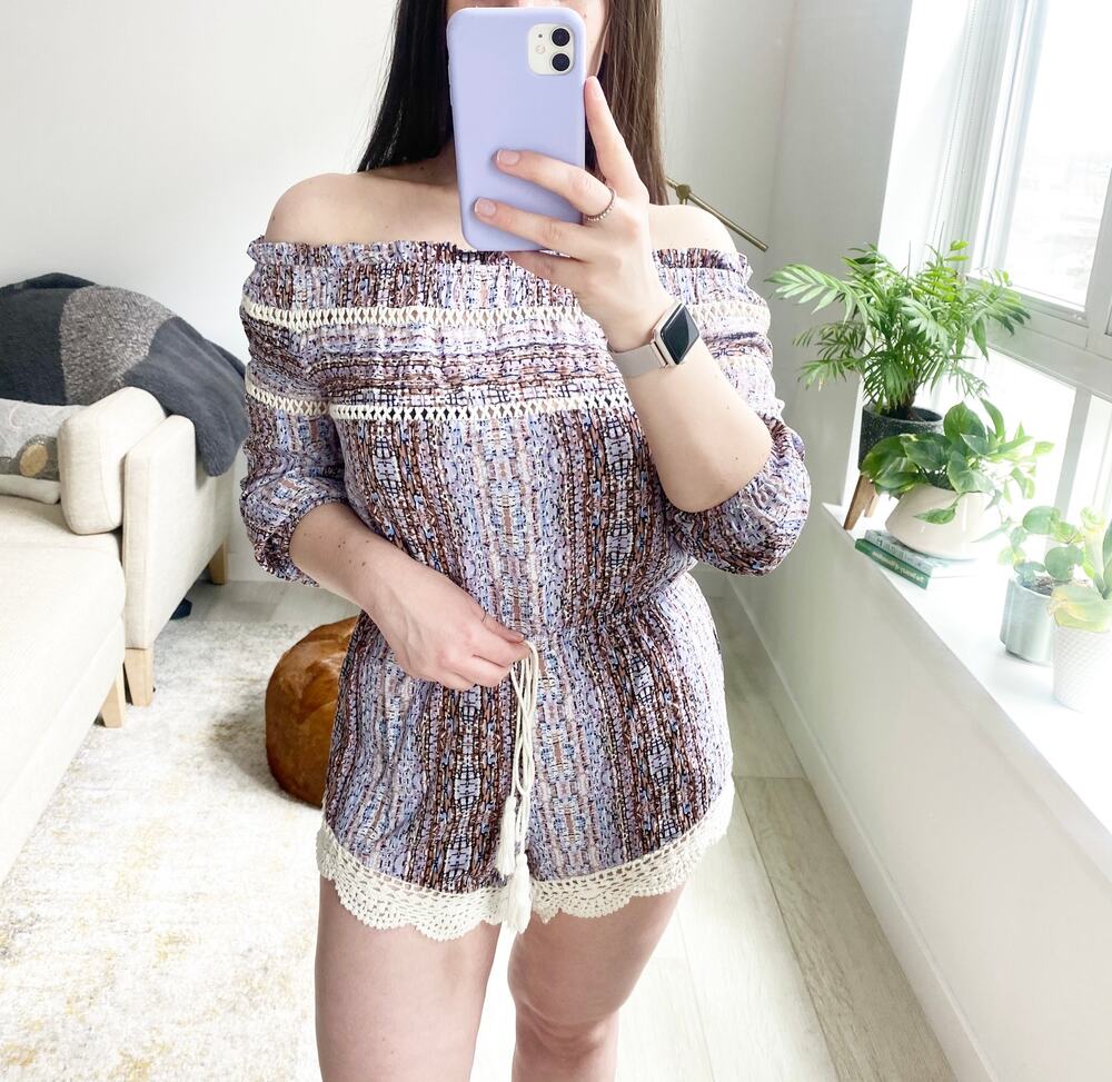 L'Atiste Off the Shoulder Romper Size Small